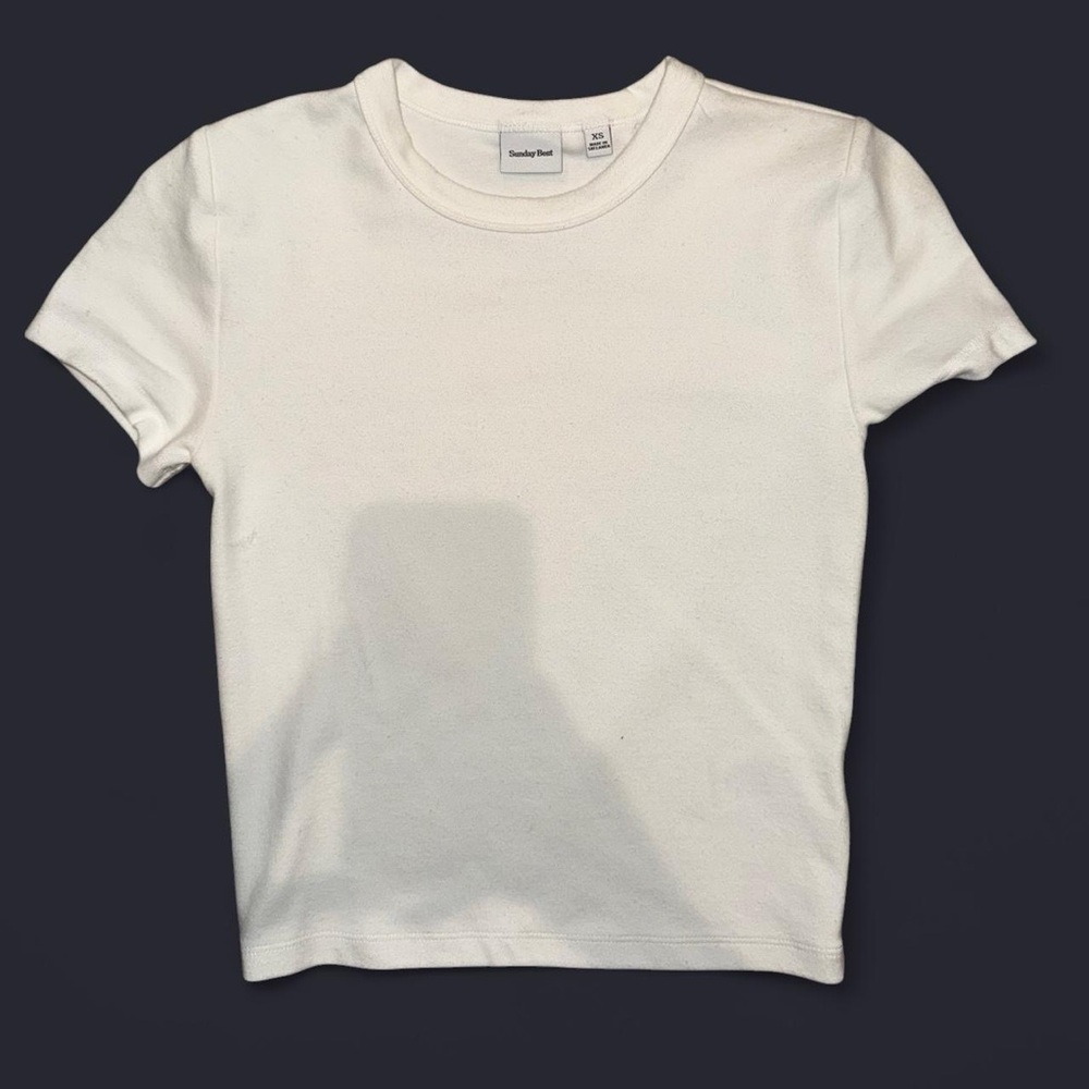 Sunday Best White Crew Neck Tee